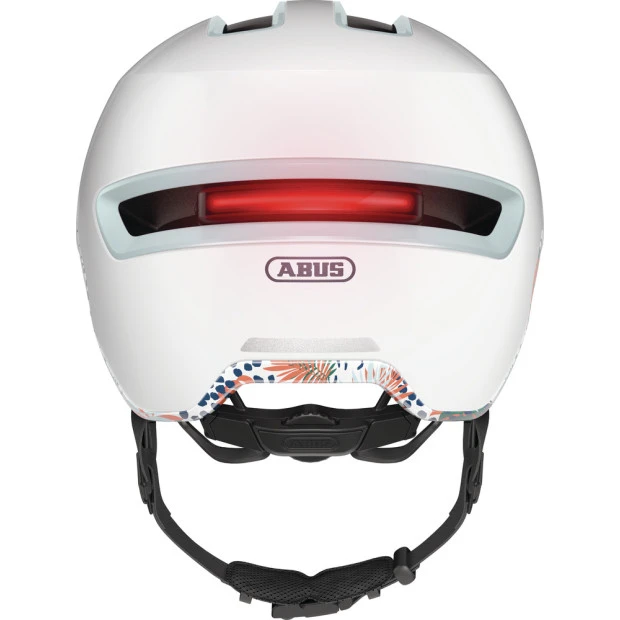 Casque Ville Abus Hud-Y Blanc Fleuri 2 Casque Ville Abus Hud-Y Blanc Fleuri – Image 2