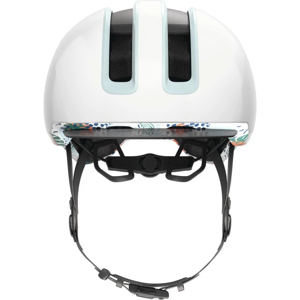 Casque Ville Abus Hud-Y Blanc Fleuri 4 Casque Ville Abus Hud-Y Blanc Fleuri – Image 4