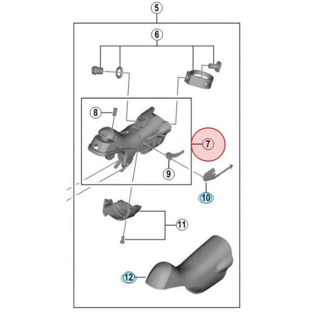 Corps De Manette Shimano Tiagra ST-4700 1 Corps De Manette Shimano Tiagra ST-4700