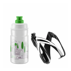 Kit Bidon + Porte-Bidon Elite CEO 350ml Noir/Transparent-Vert