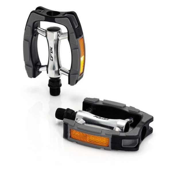 Pédales XLC City/Confort Alu Revêtement Plastique Noir/arg/gris 1 Pédales XLC City/Confort Alu Revêtement Plastique Noir/arg/gris