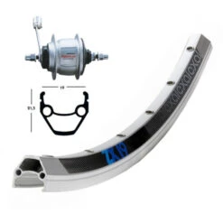 Roue Shimano Nexus 8 / Exal ZX 19 28'Rétropédalage - 47-622