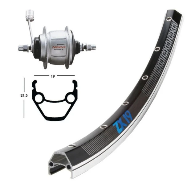 Roue Arrière Vitesse Intégrée Shimano/Exal Nexus 8V Rétropédalage28' 1 Roue Arrière Vitesse Intégrée Shimano/Exal Nexus 8V Rétropédalage28'